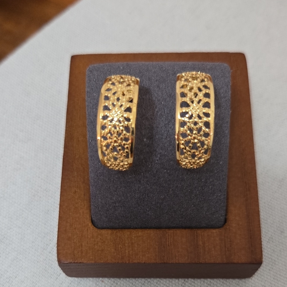 Half Hoop Openwork Earrings
